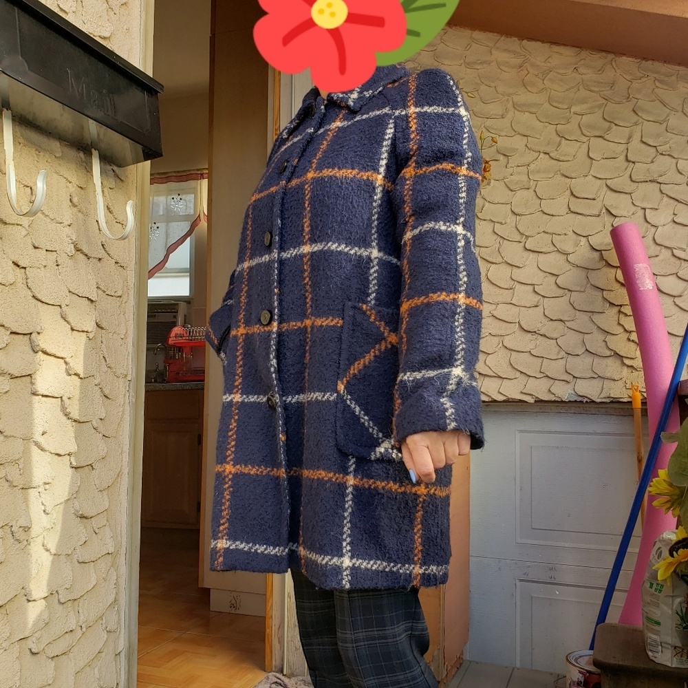 Zara dark blue coat size XL